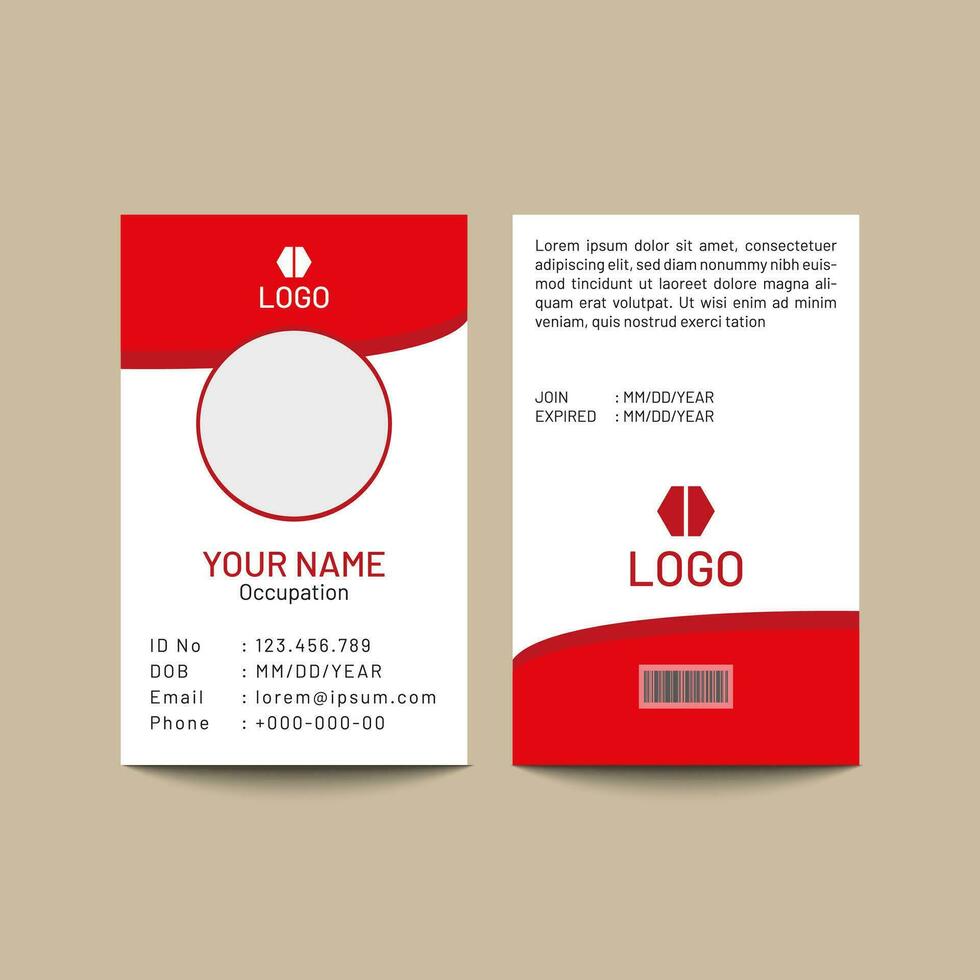 Vector id cards template concept