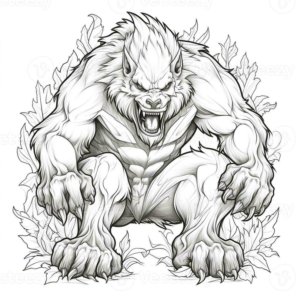 Werewolf Coloring Pages For Adults photo