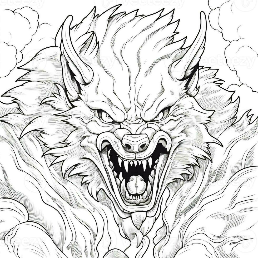 Werewolf Coloring Pages For Adults photo