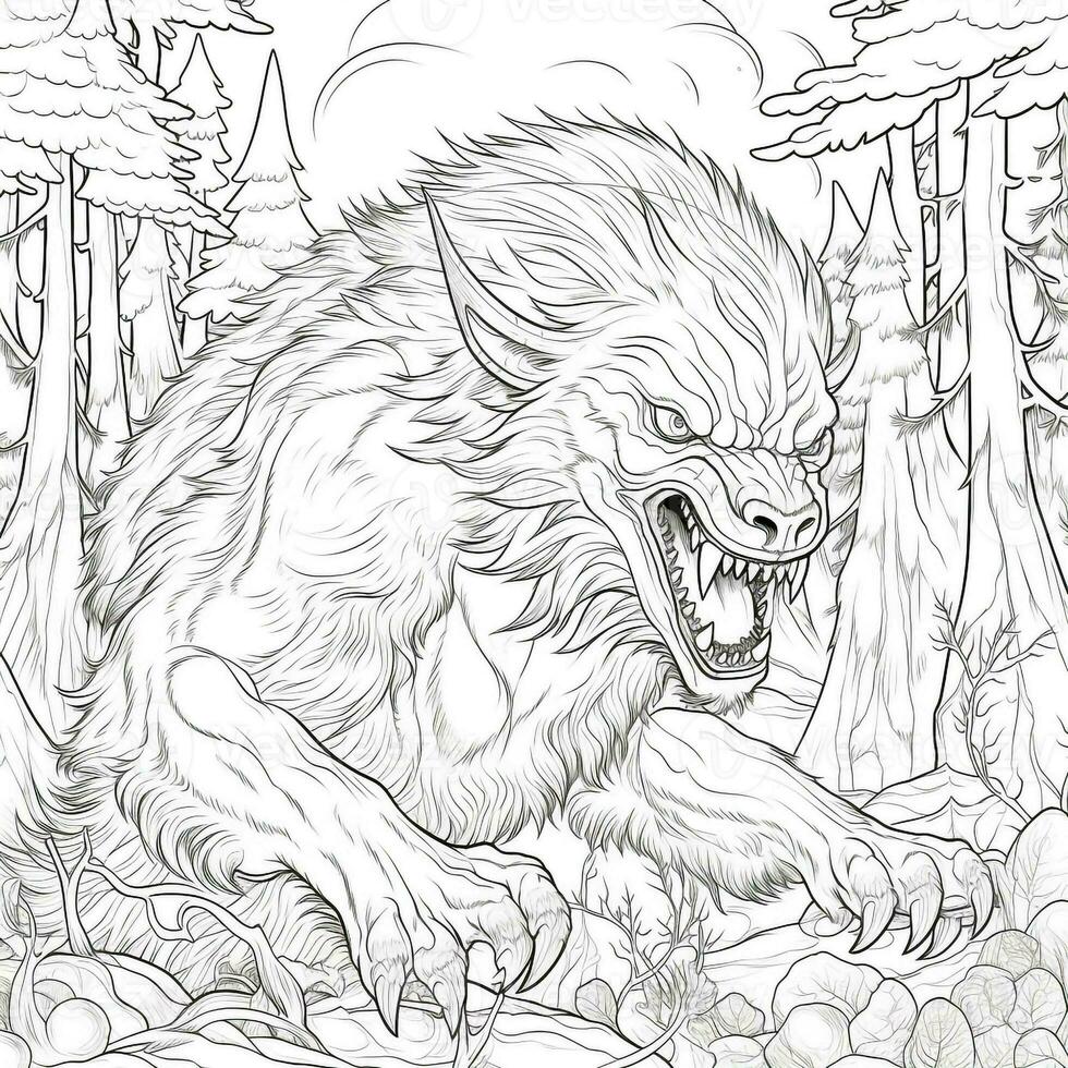 Werewolf Coloring Pages For Adults photo