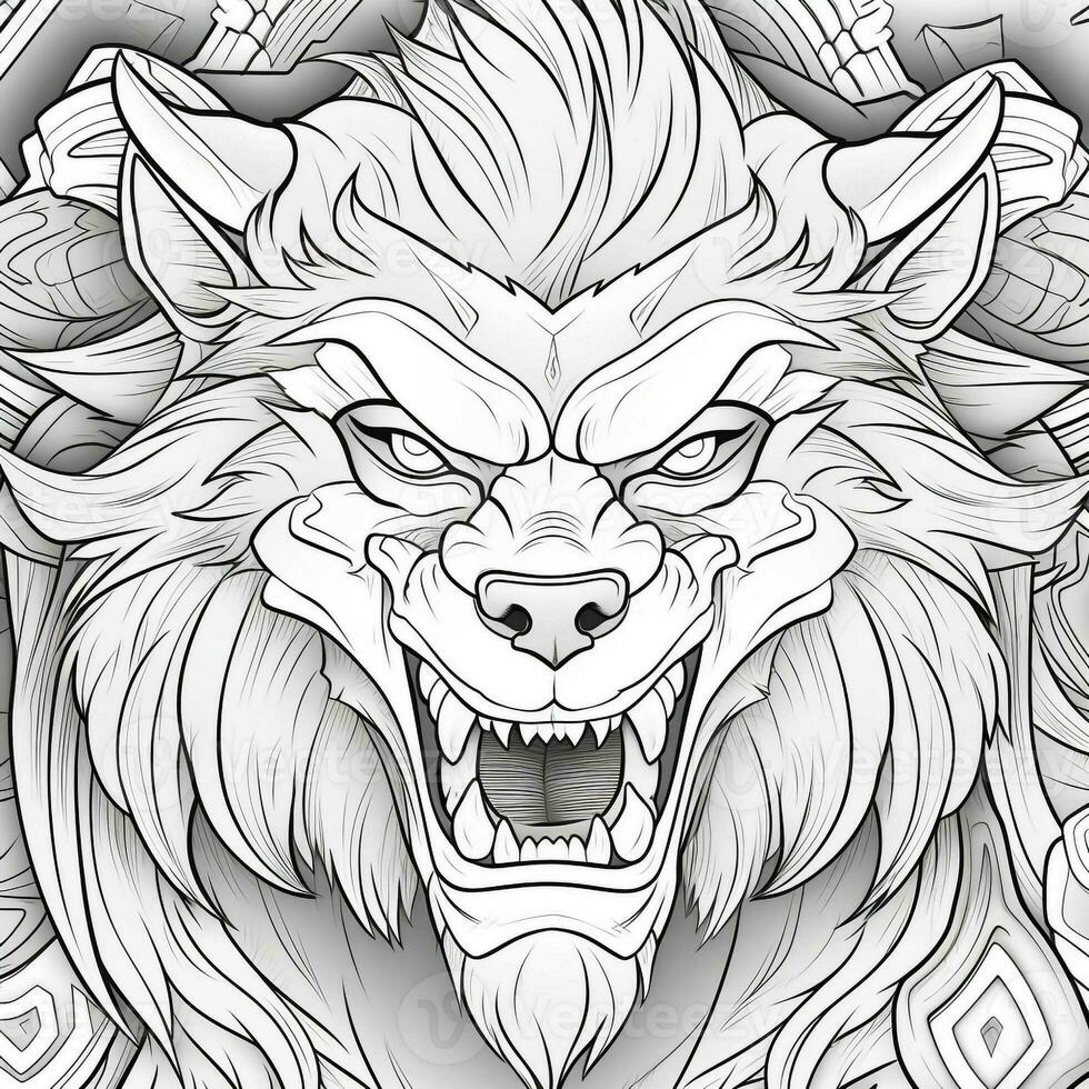 Werewolf Coloring Pages For Adults photo