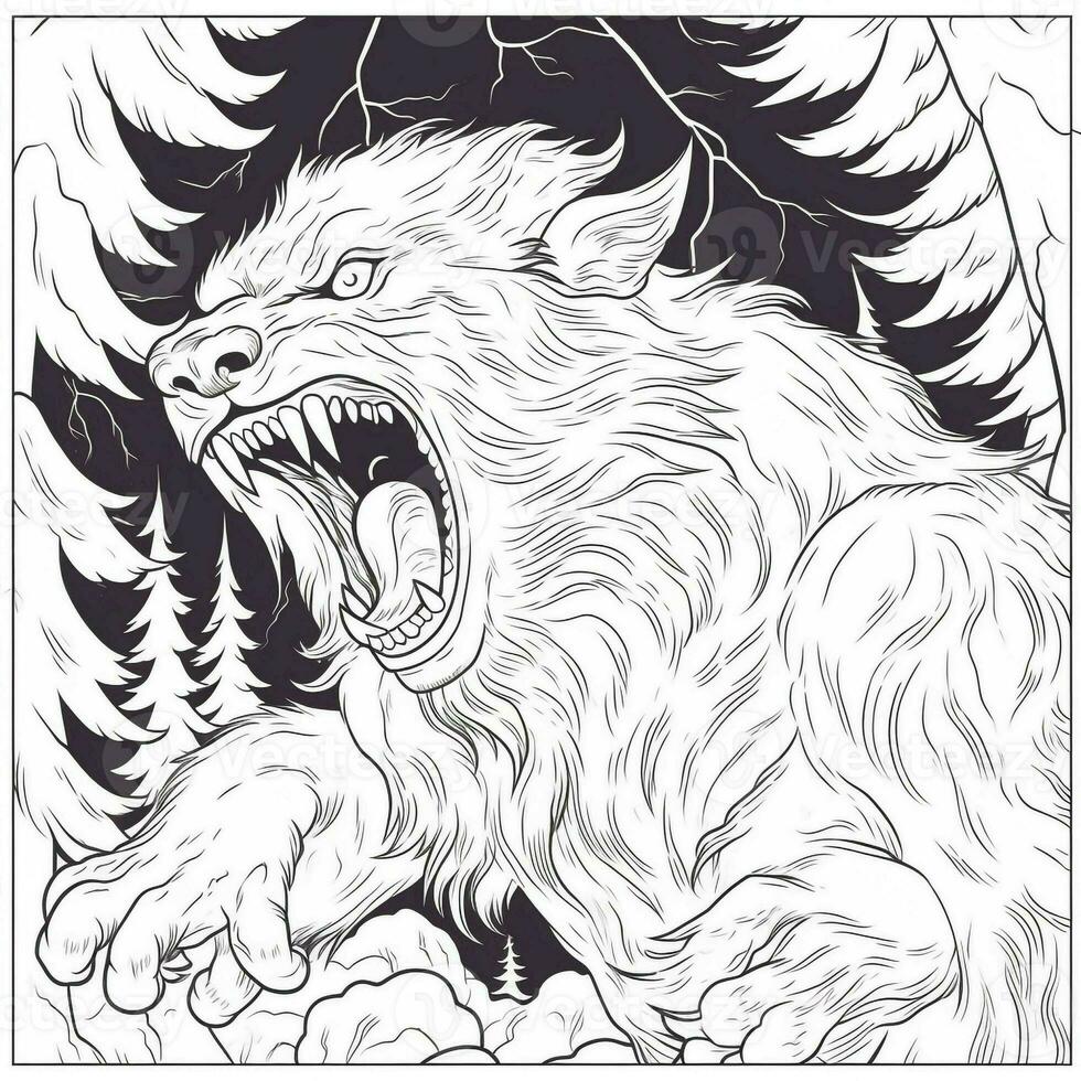 Werewolf Coloring Pages For Adults photo