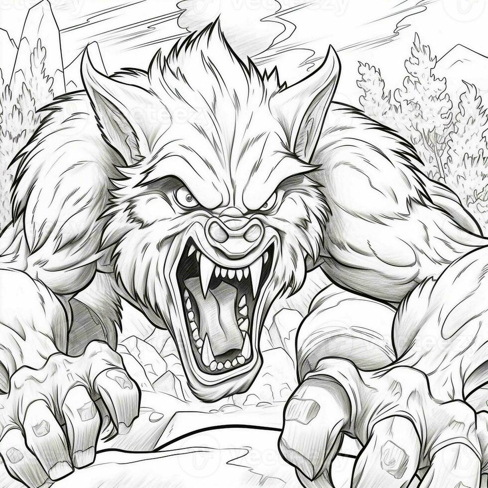 Werewolf Coloring Pages For Adults photo