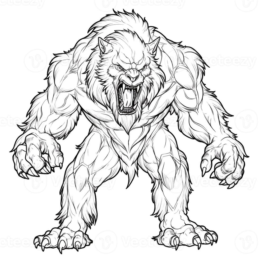 Werewolf Coloring Pages For Adults photo