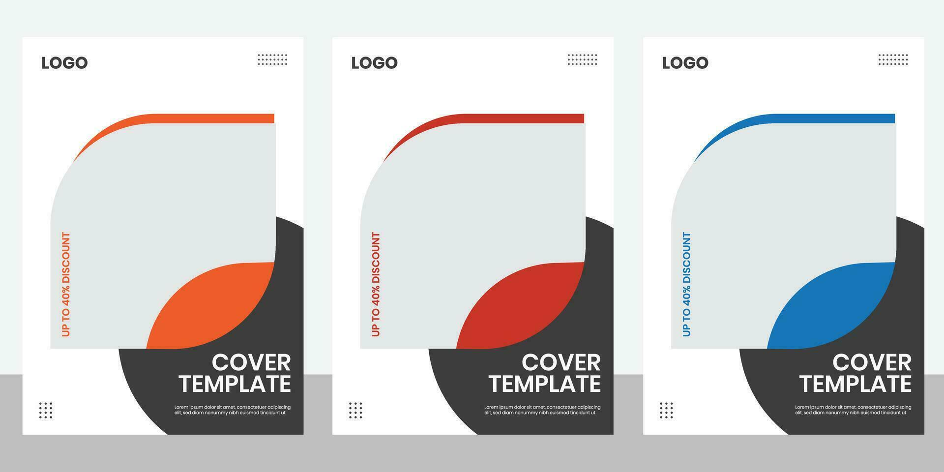 Brochure one fold editable cover template layout vector