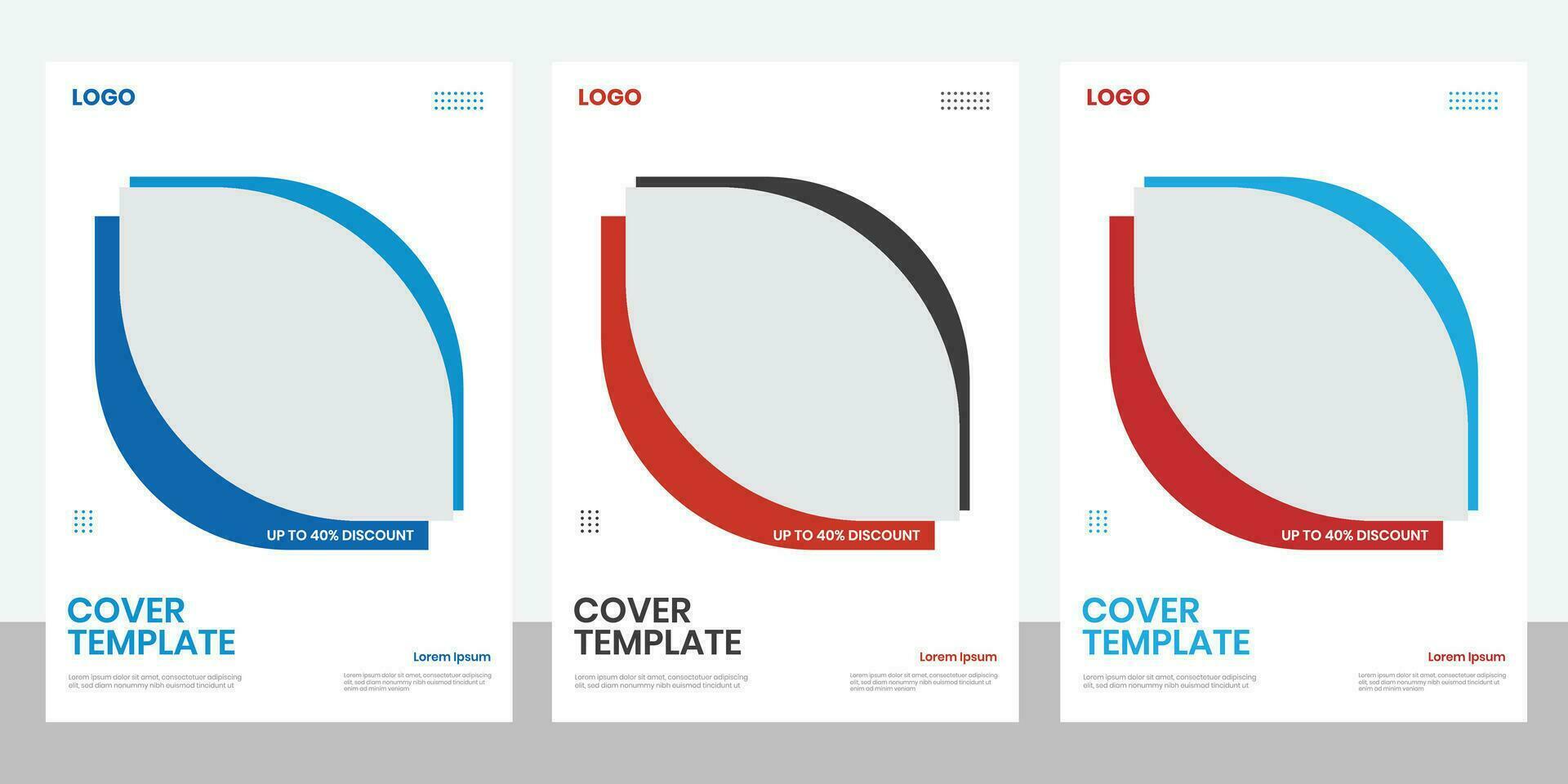 Brochure one fold editable cover template layout vector
