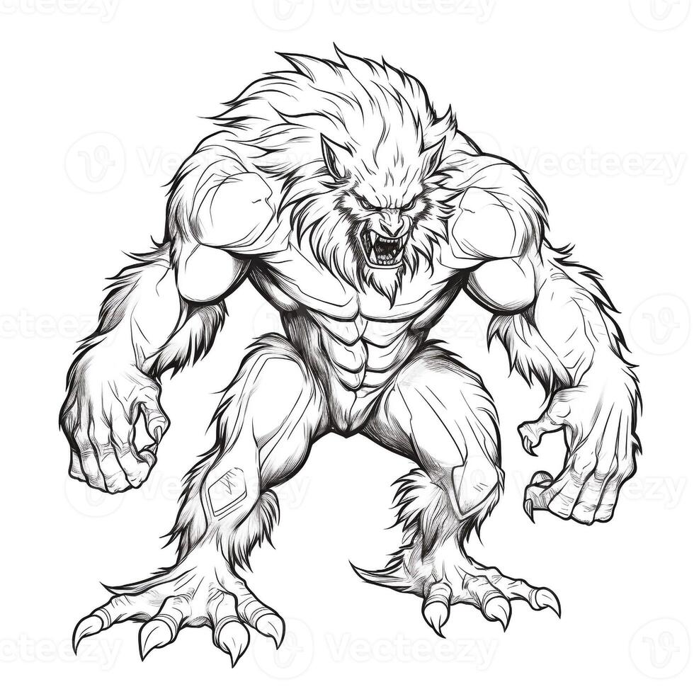 Werewolf Coloring Pages For Adults photo