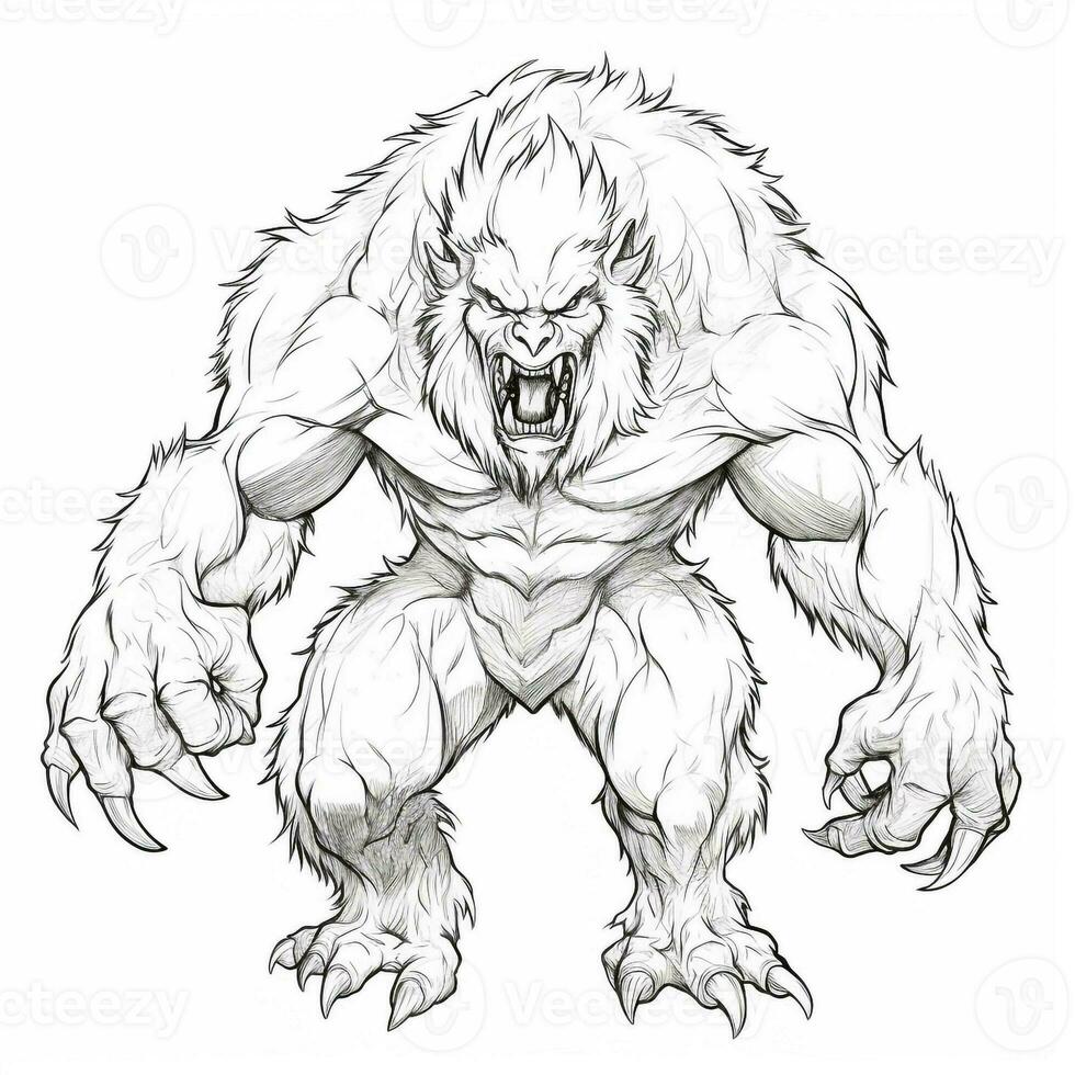 Werewolf Coloring Pages For Adults photo