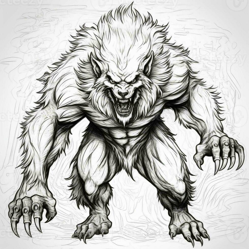 Werewolf Coloring Pages For Adults photo