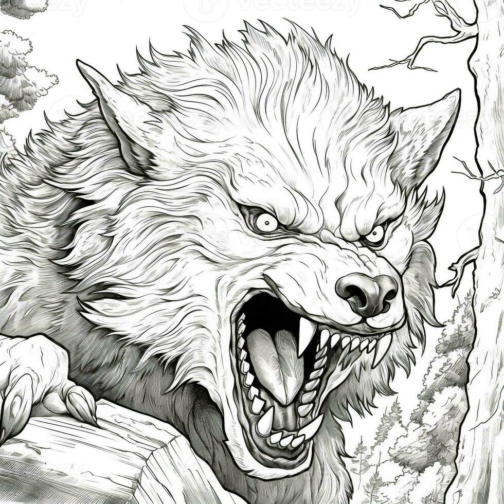 Werewolf Coloring Pages For Adults photo