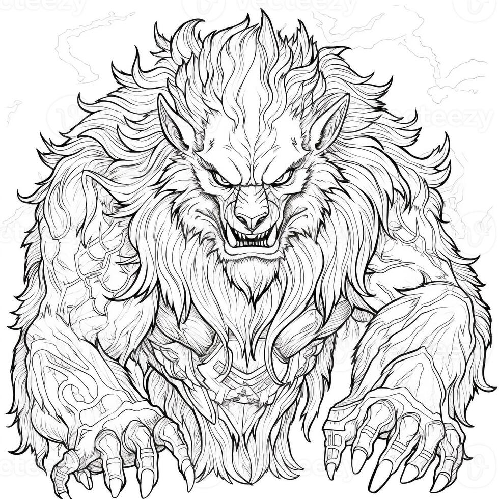 Werewolf Coloring Pages For Adults photo