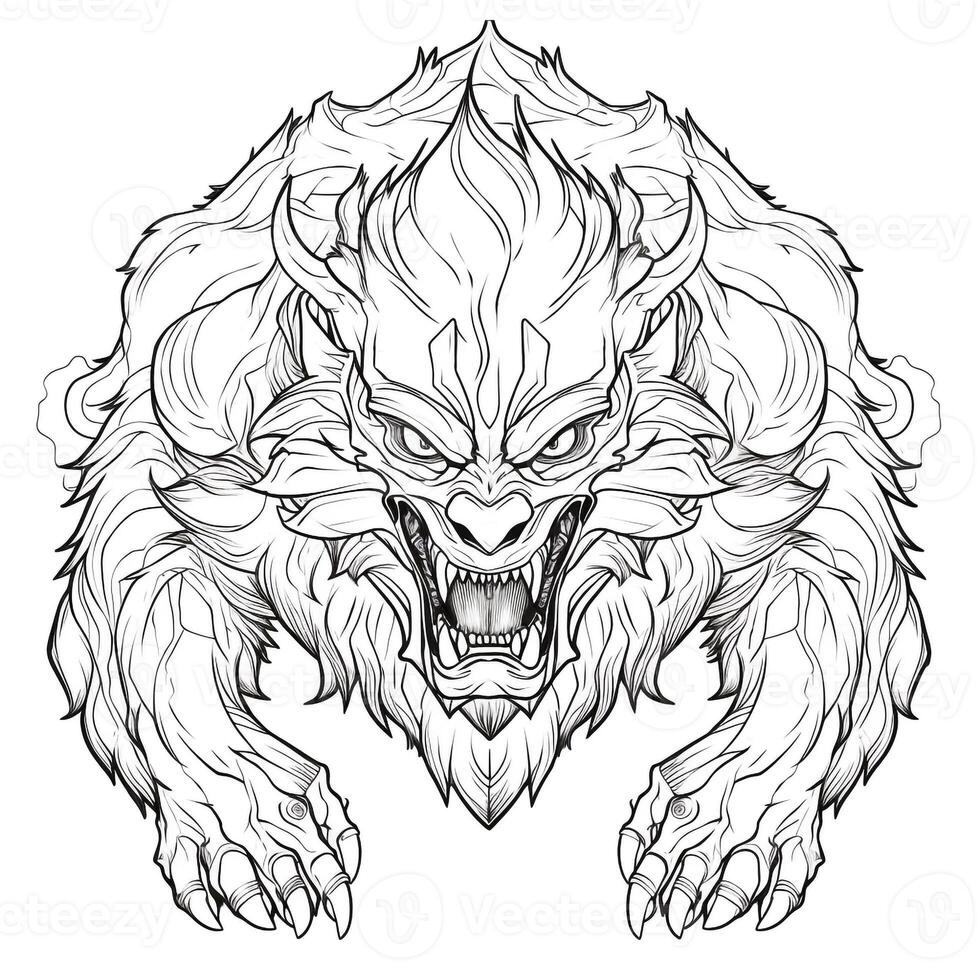 Werewolf Coloring Pages For Adults photo