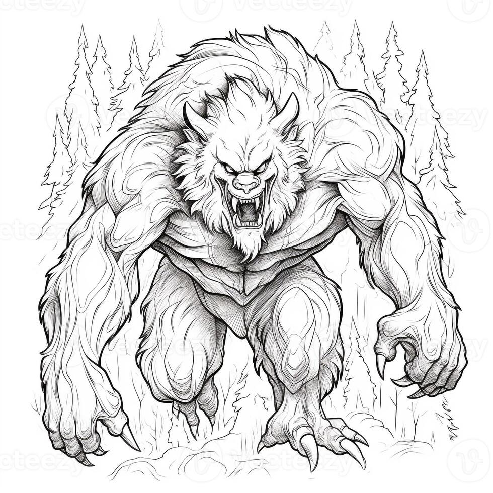 Werewolf Coloring Pages For Adults photo