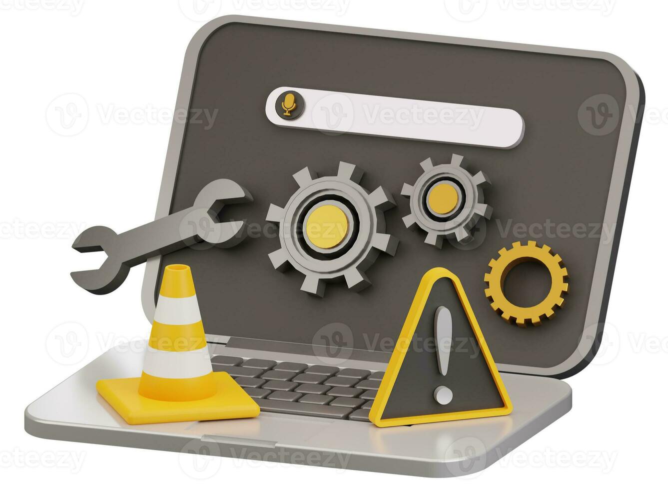 computer maintenance 3d icon photo