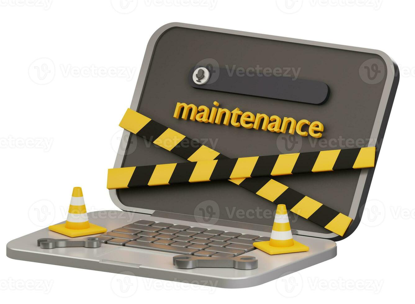 computer maintenance 3d icon photo