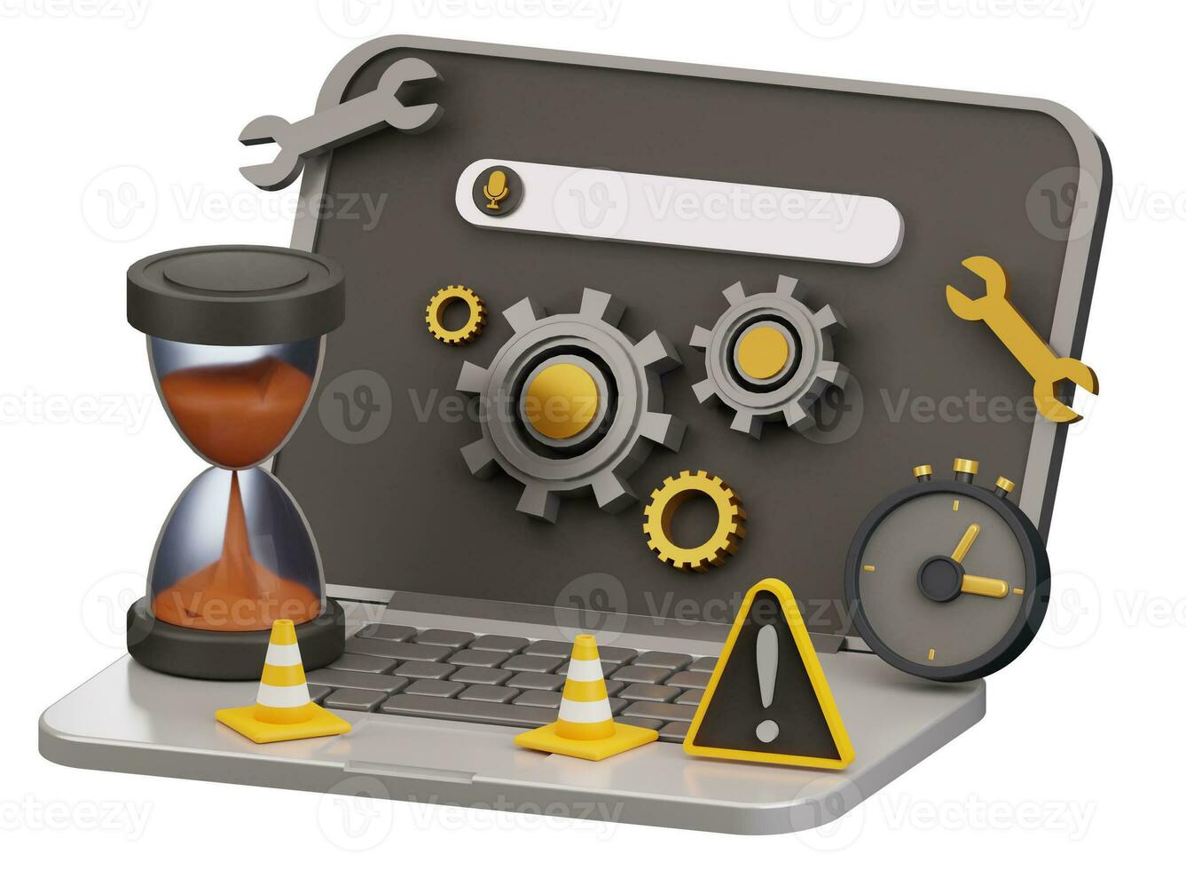 computer maintenance 3d icon photo