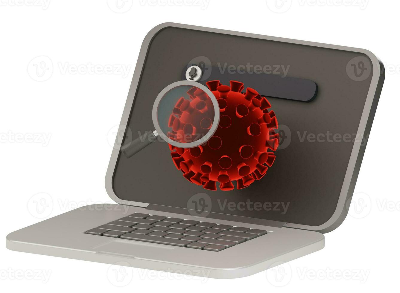 3d Computer Virus and Bug Icon photo