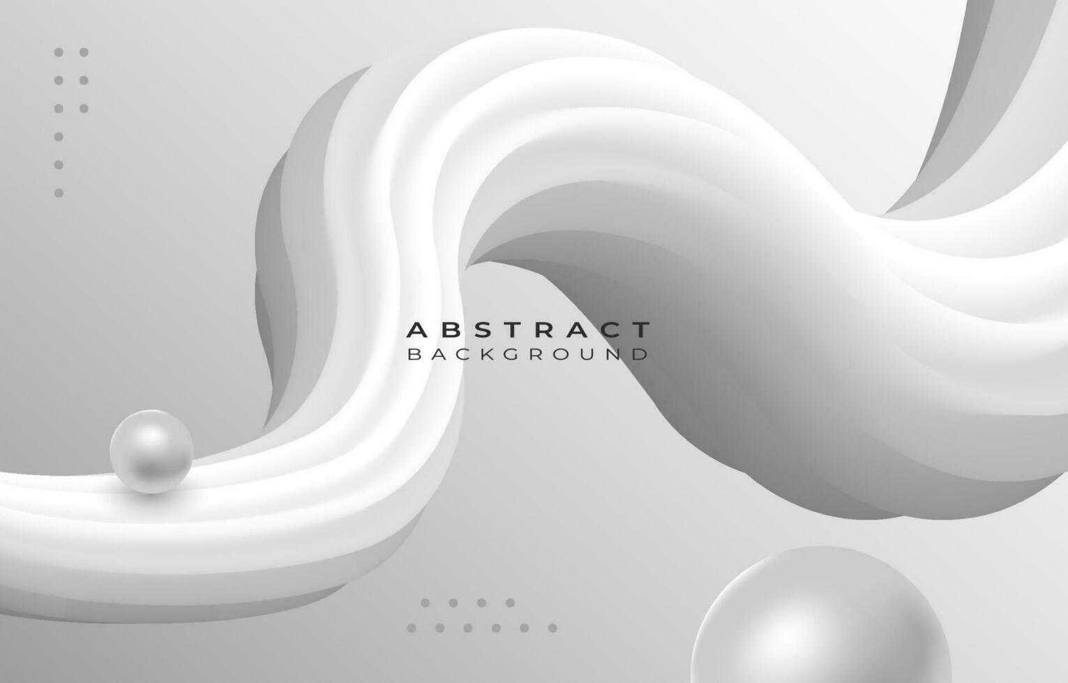 3D Futuristic Abstract White Background with Sphere for Business presentation vector