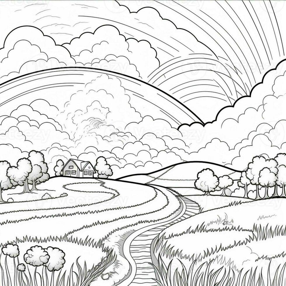 Rainbow Coloring Pages photo