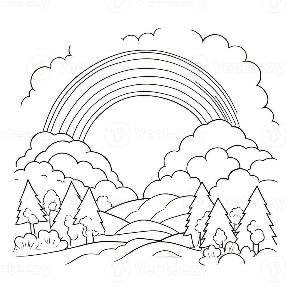 Rainbow Coloring Pages photo