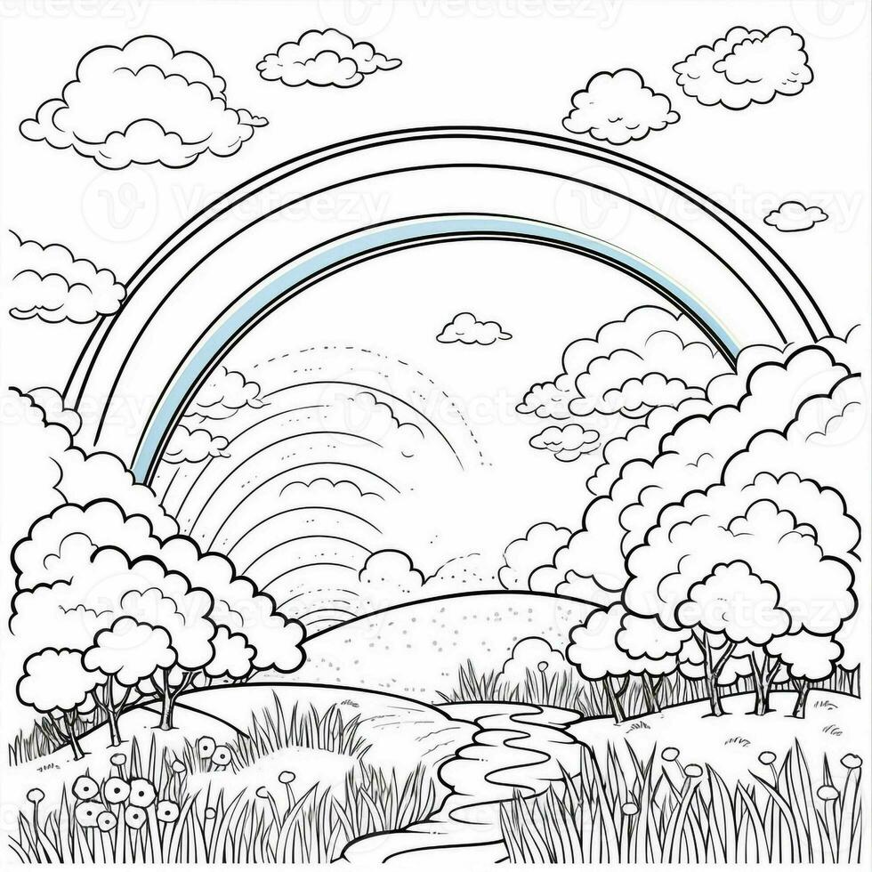 Rainbow Coloring Pages photo