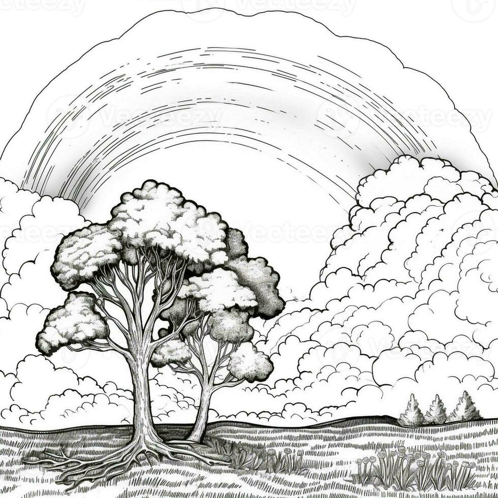 Rainbow Coloring Pages photo