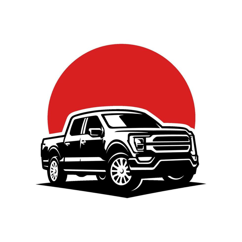 pickup truck illustration vector