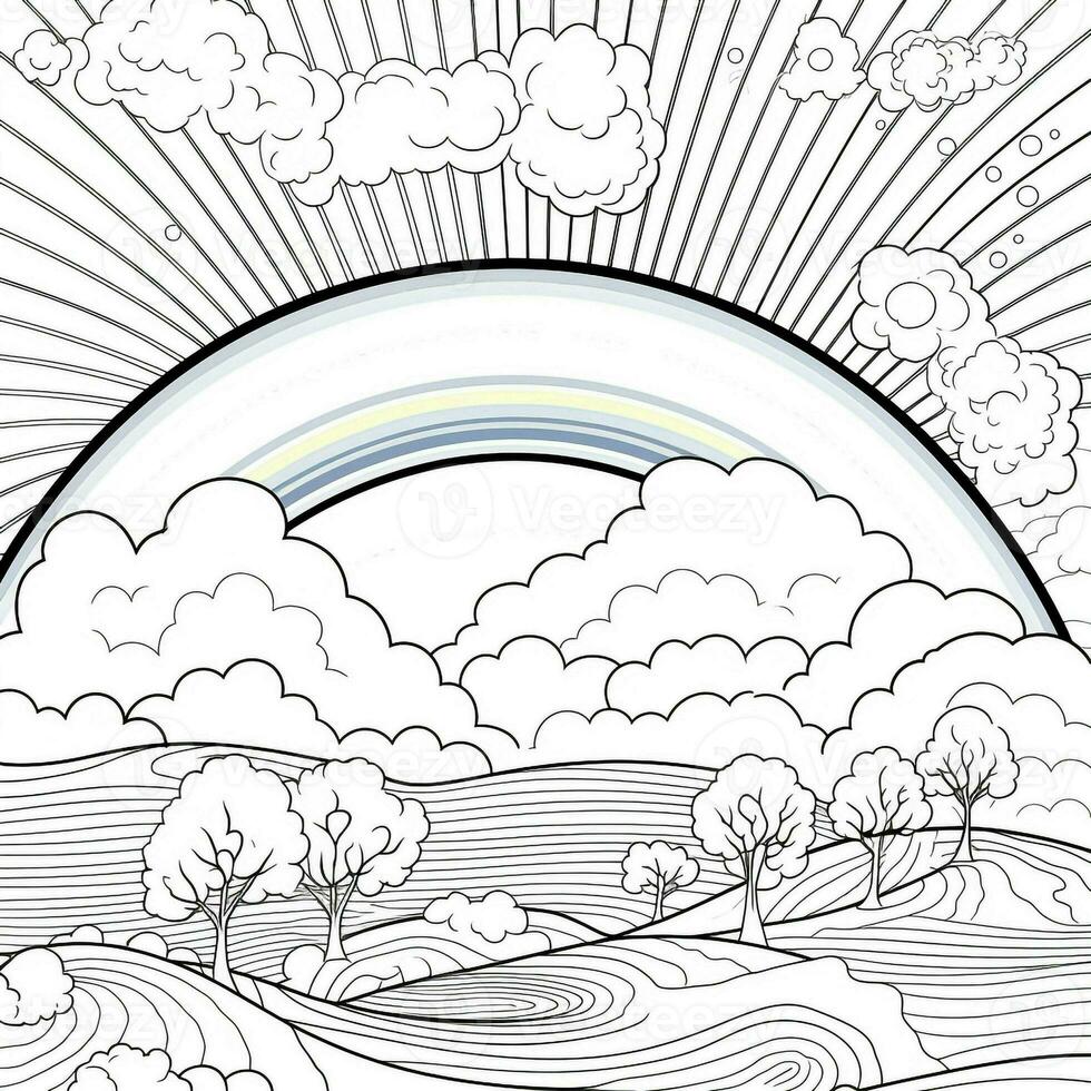 Rainbow Coloring Pages photo