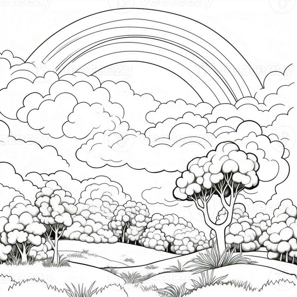 Rainbow Coloring Pages photo