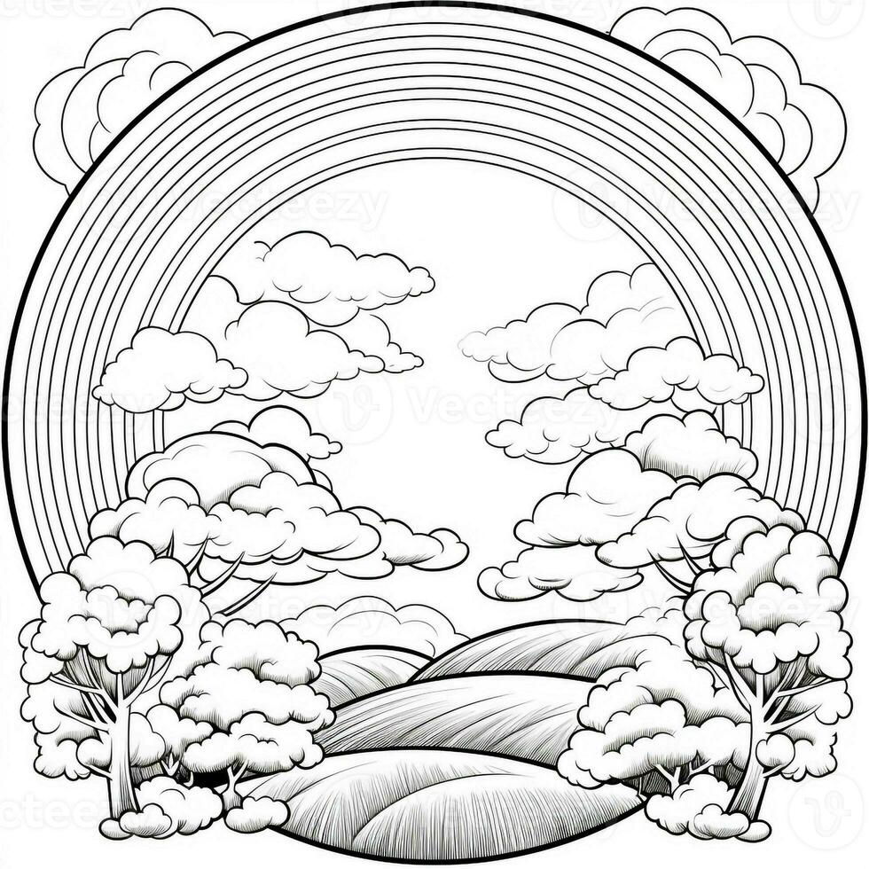 Rainbow Coloring Pages photo