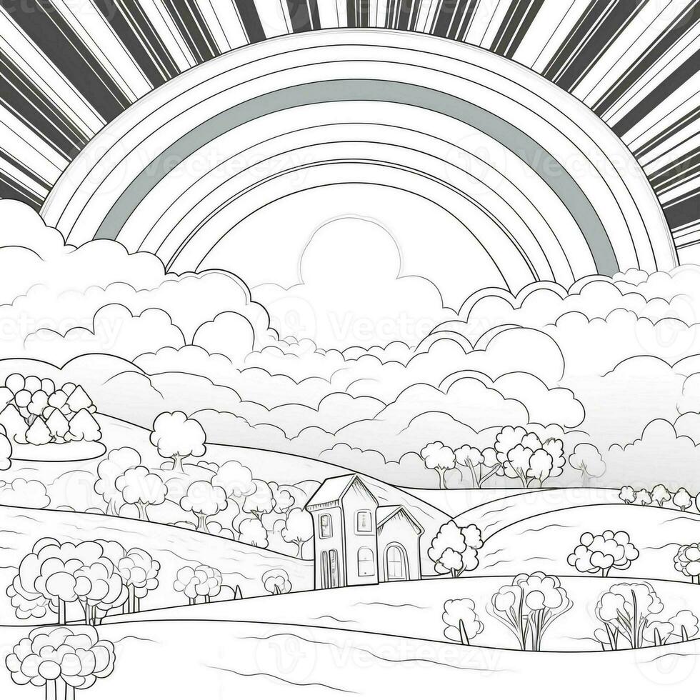 Rainbow Coloring Pages photo