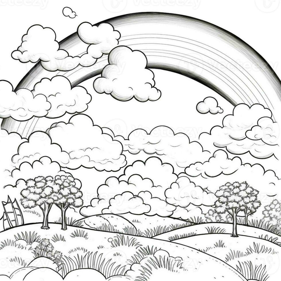 Rainbow Coloring Pages photo