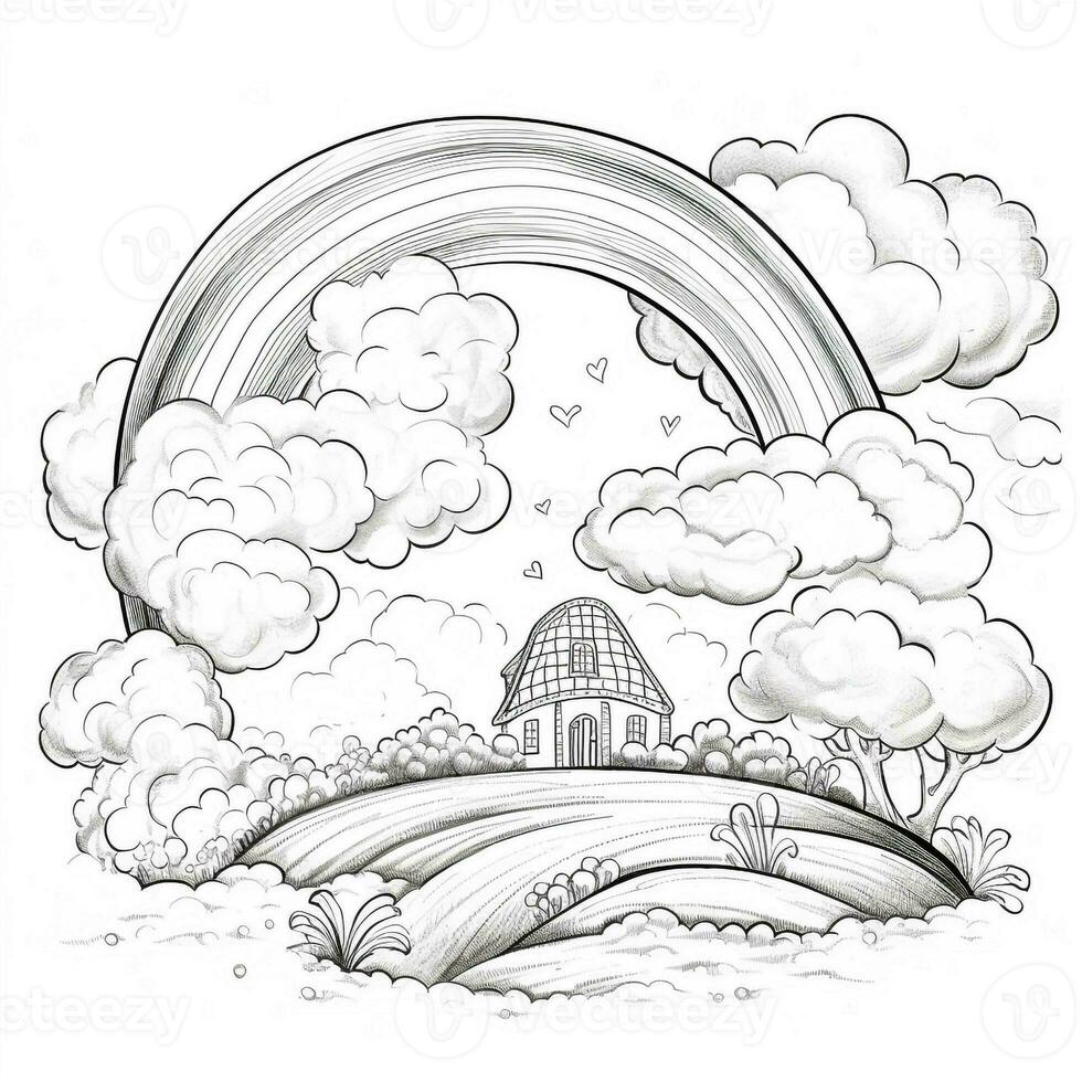 Rainbow Coloring Pages photo