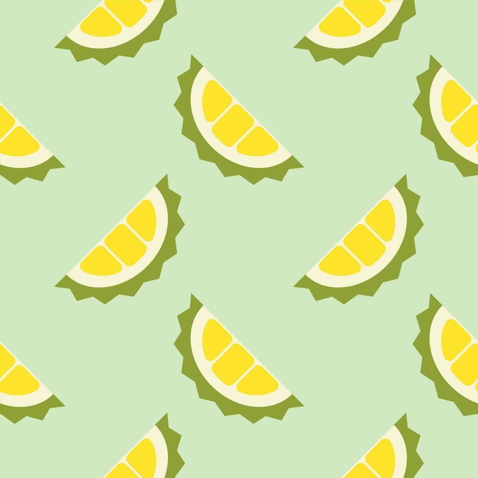 durian seamless pattern vector illustration. Round tropical fruit. Thorny fruit. Gift wrapping paper vector illustration.