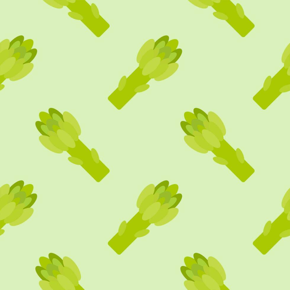 Asparagus sprout seamless pattern. Hand drawn background. Vector illustration. Asparagus vegetable hand drawn backdrop.