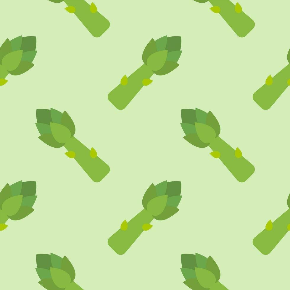 Asparagus sprout seamless pattern. Hand drawn background. Vector illustration. Asparagus vegetable hand drawn backdrop.