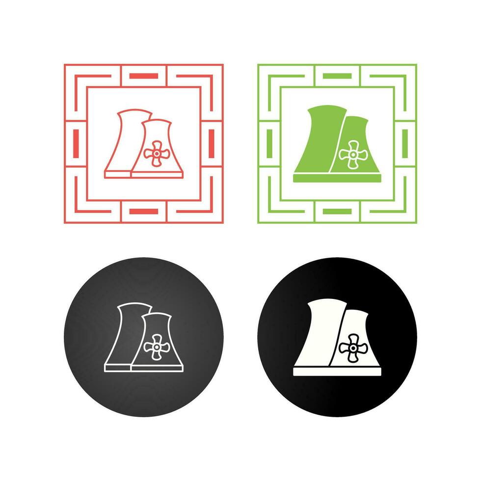Nuclear Plant Vector Icon
