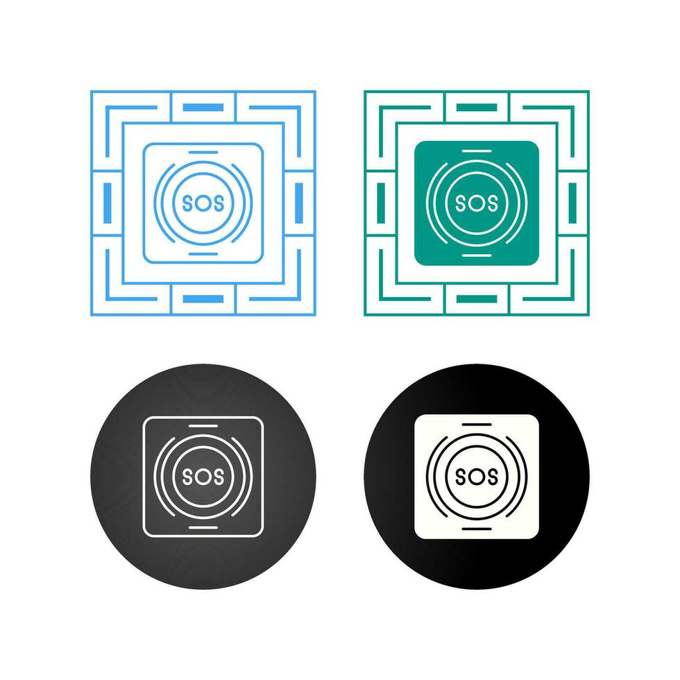 Emergency Button Vector Icon