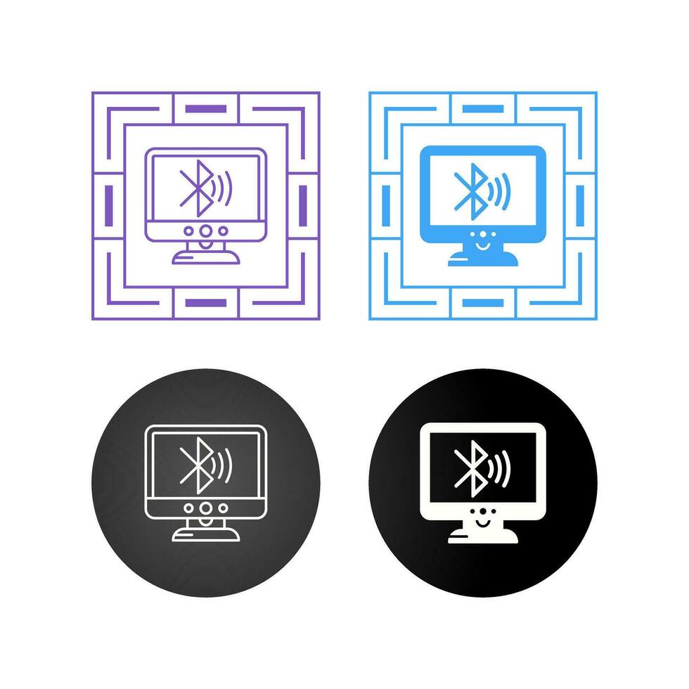 icono de vector de bluetooth lcd