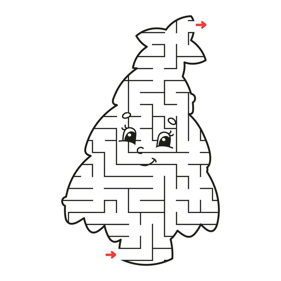 Abstract maze. Game for kids. Puzzle for children. Labyrinth conundrum. Find the right path. Education worksheet. vector