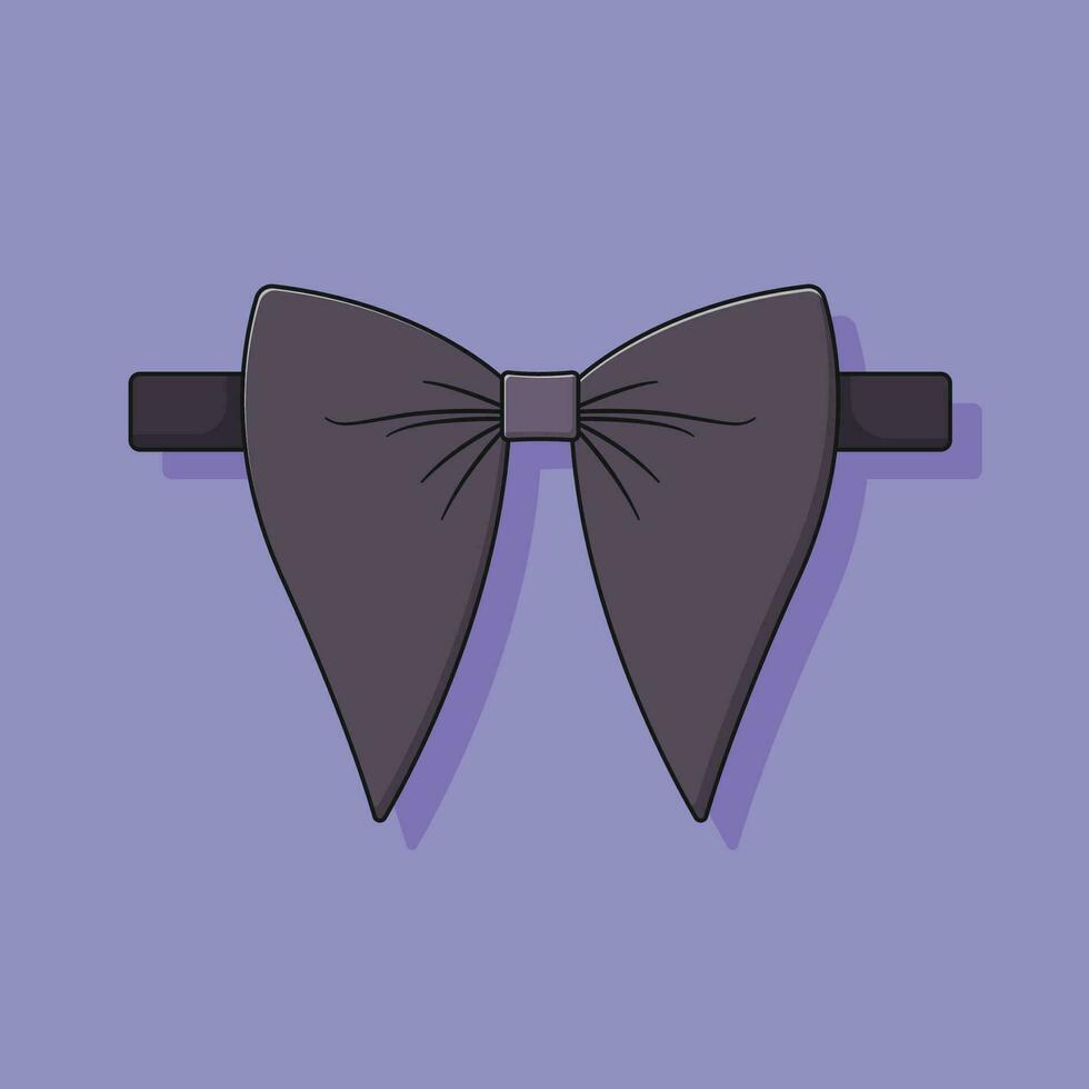 Butterfly Tie Vector Icon Illustration with Outline for Design Element, Clip Art, Web, Landing page, Sticker, Banner. Flat Cartoon Style