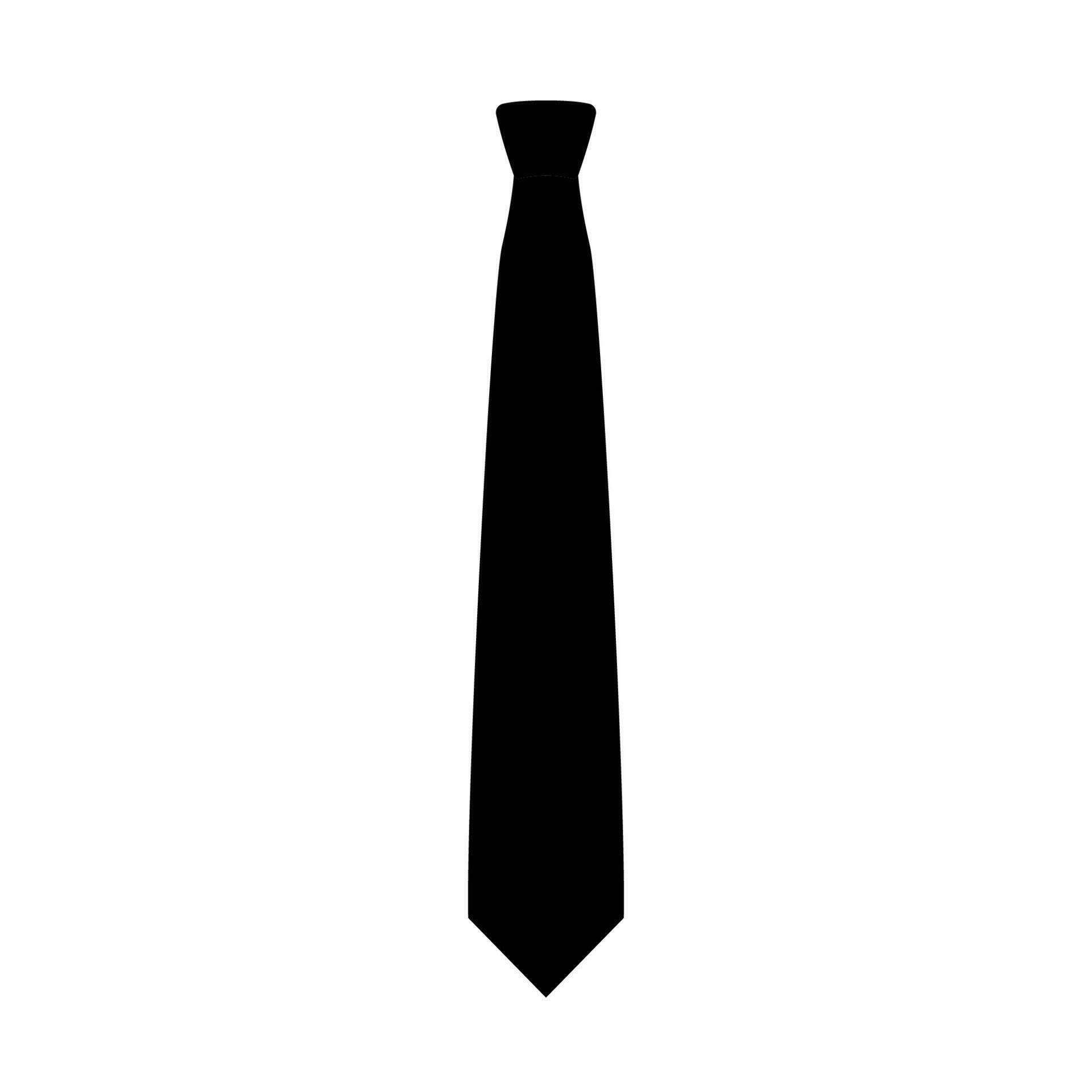 Tie Silhouette. Black and White Icon Design Elements on Isolated White
