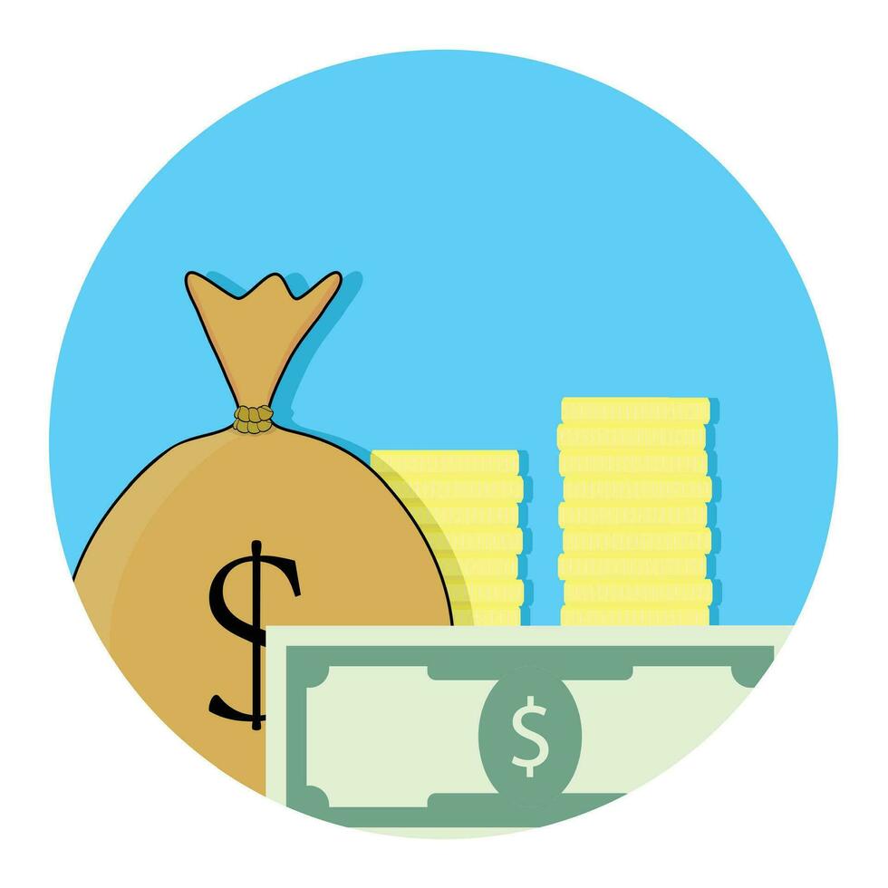 Capital money icon. Financial budget, banknote and income, success account app icon. Vector illustration