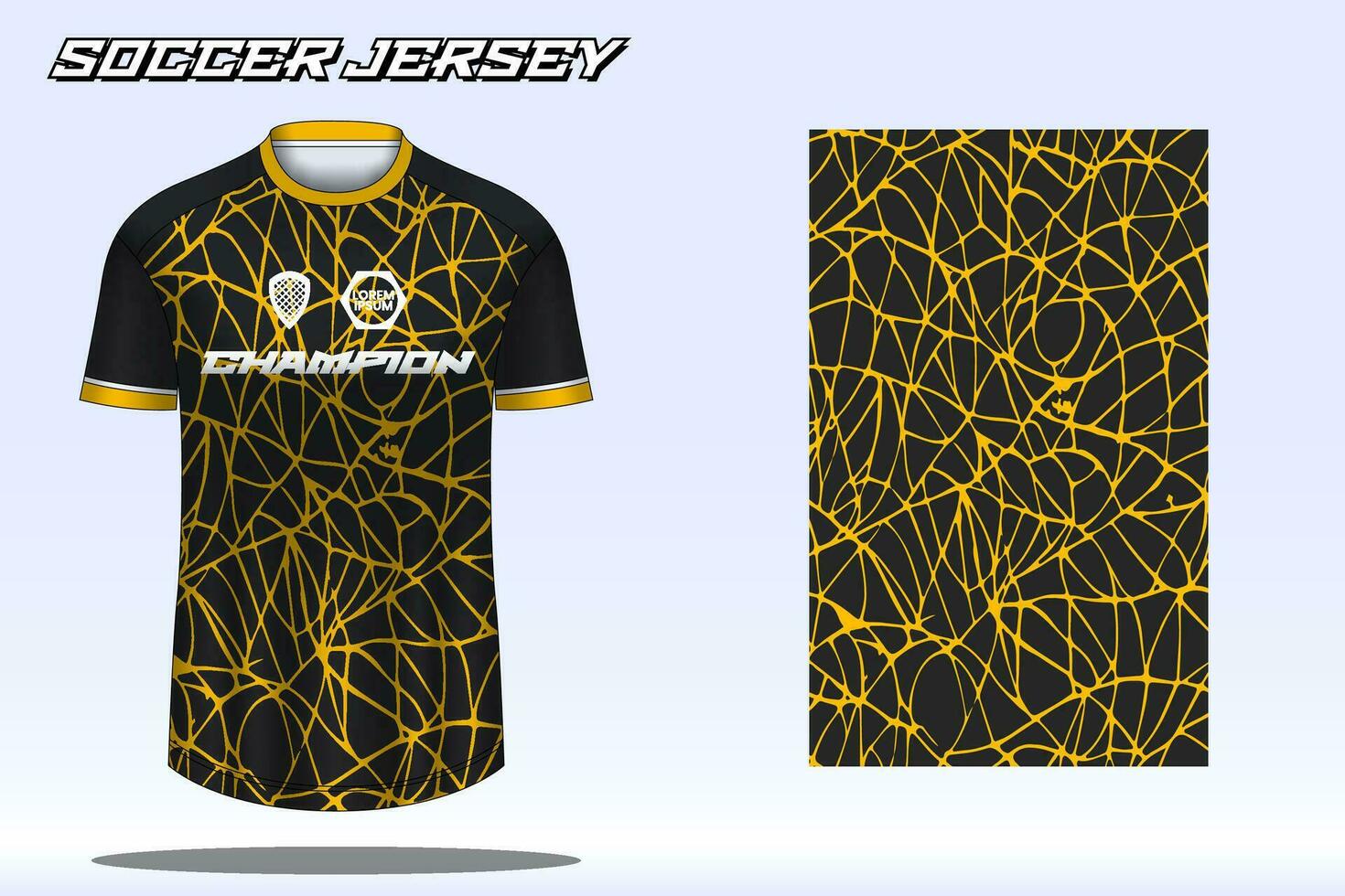 maqueta de diseño de camiseta deportiva de camiseta de fútbol para club de fútbol vector