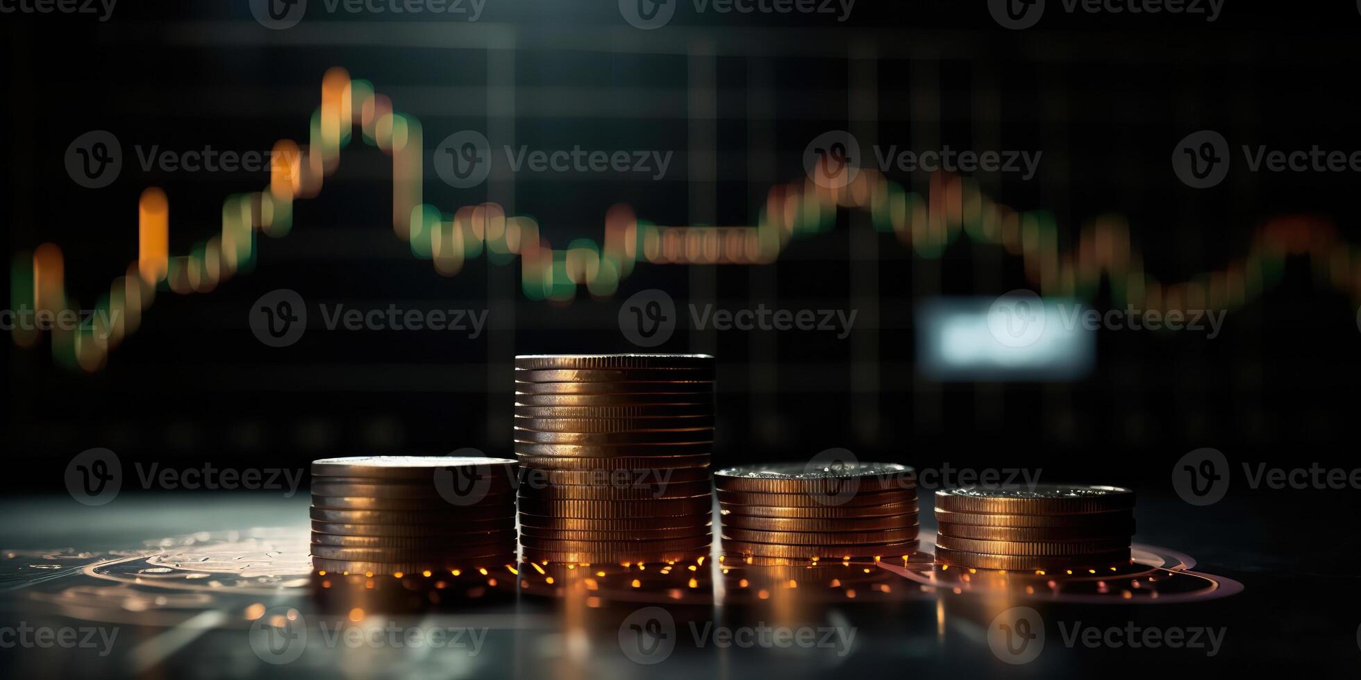 . . Finance investment data stock graph price grow business with coins jar near. Graphic Art photo