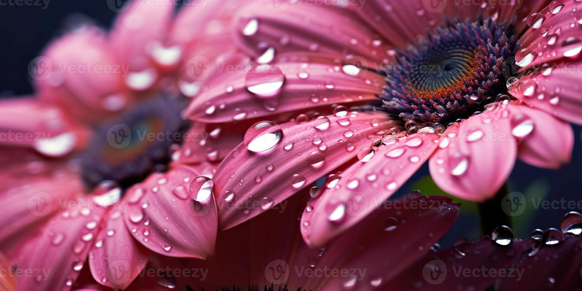 ai generado. ai generativo. botánico flor pétalo con agua gota. estética florecer romántico planta onda. gráfico Arte foto