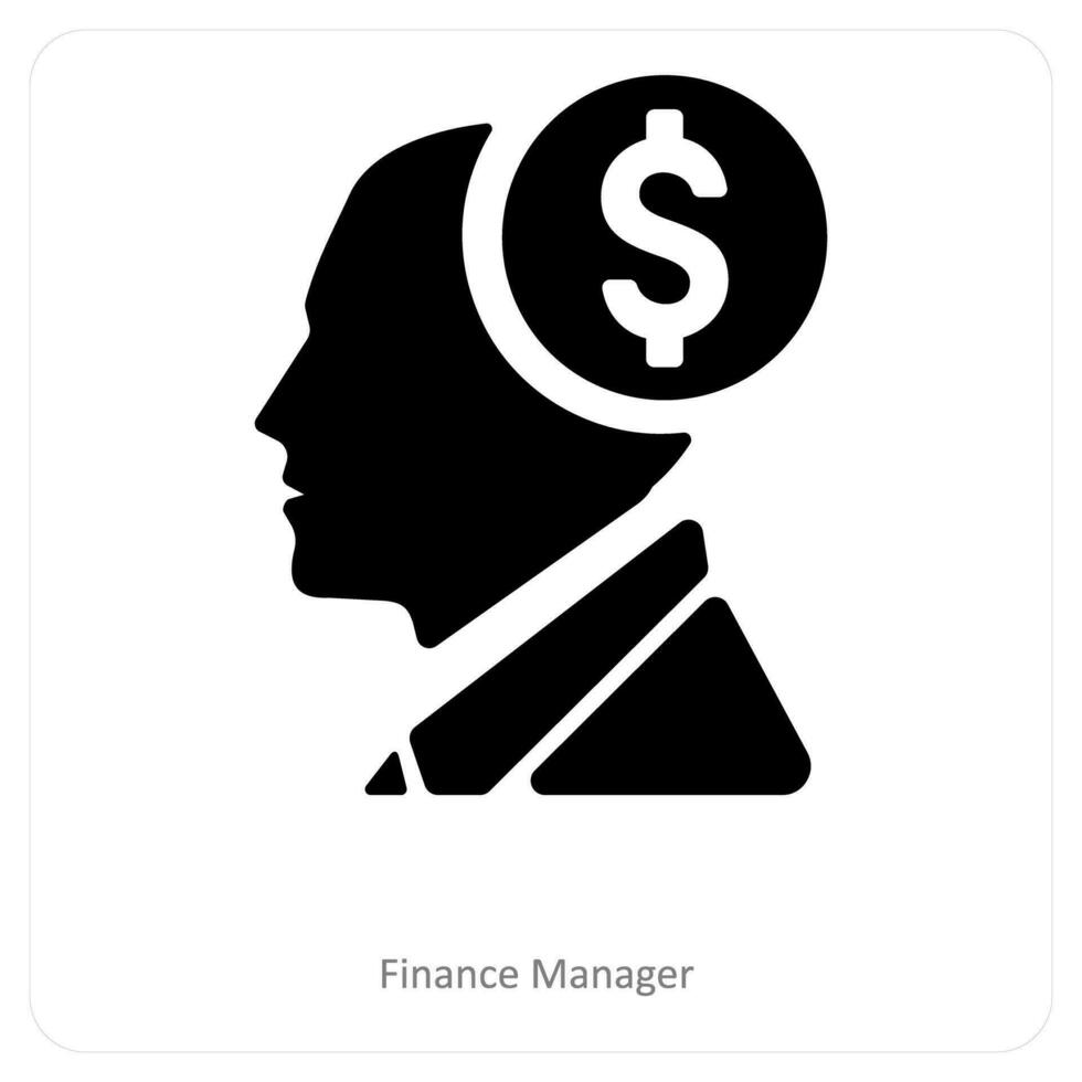 Finance Manager and finance icon concept vector