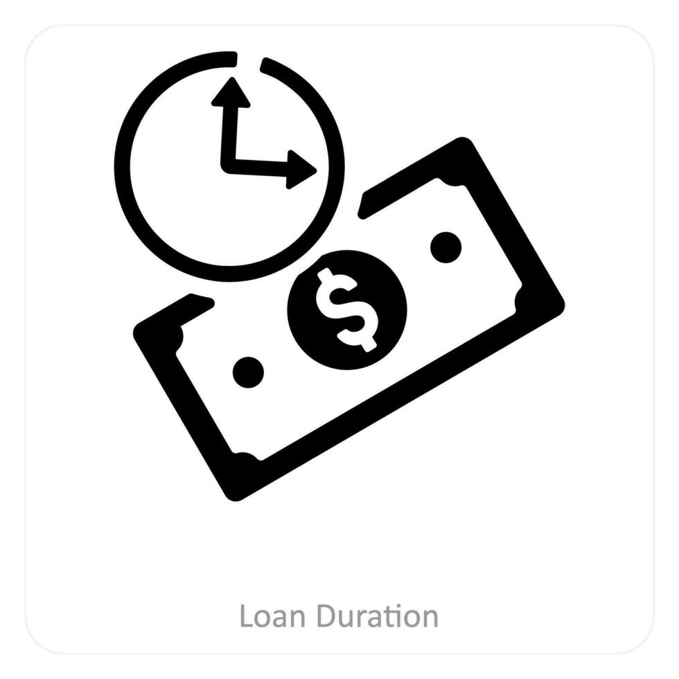 Loan Duration and finance icon concept vector