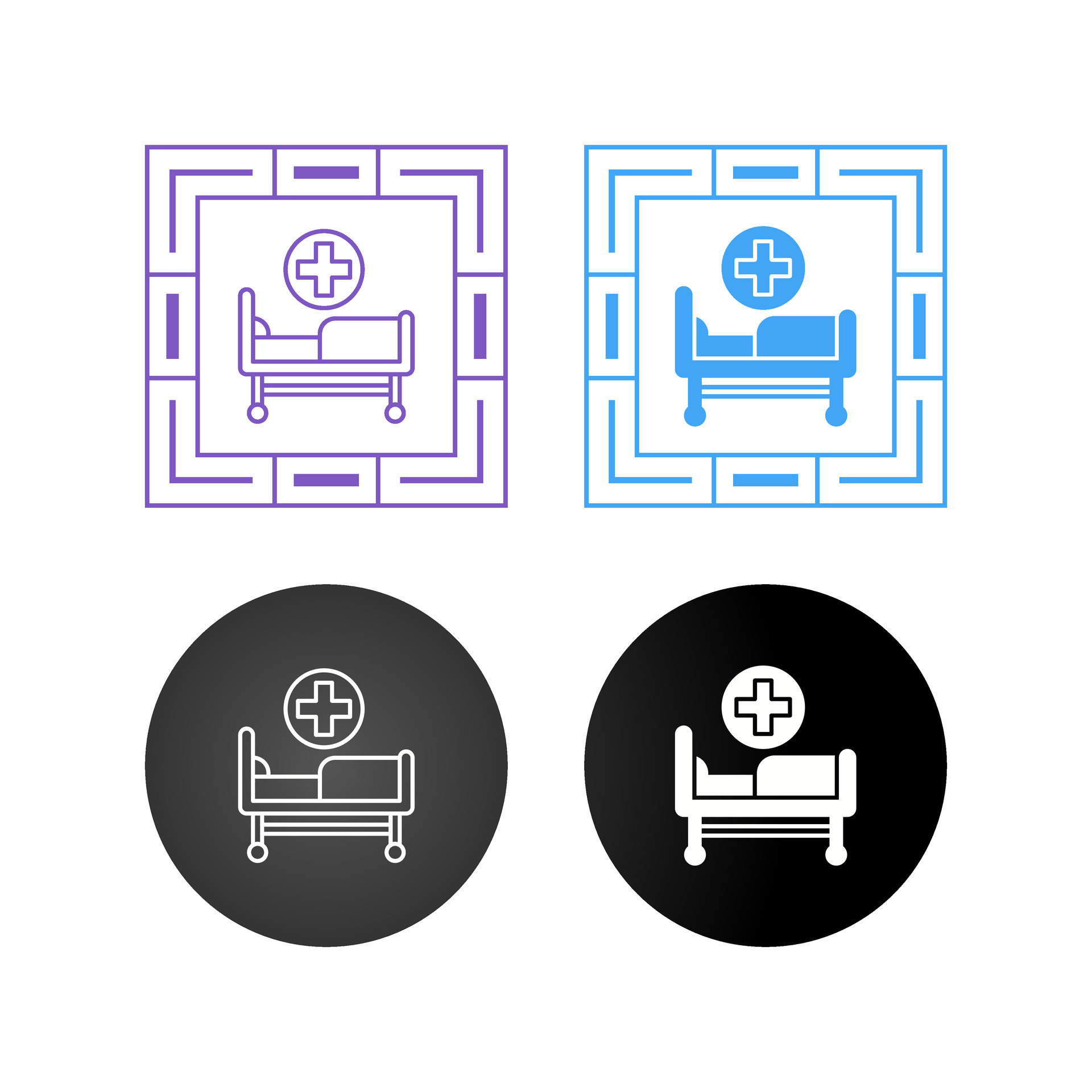 Hospital Bed Vector Icon 26647675 Vector Art at Vecteezy
