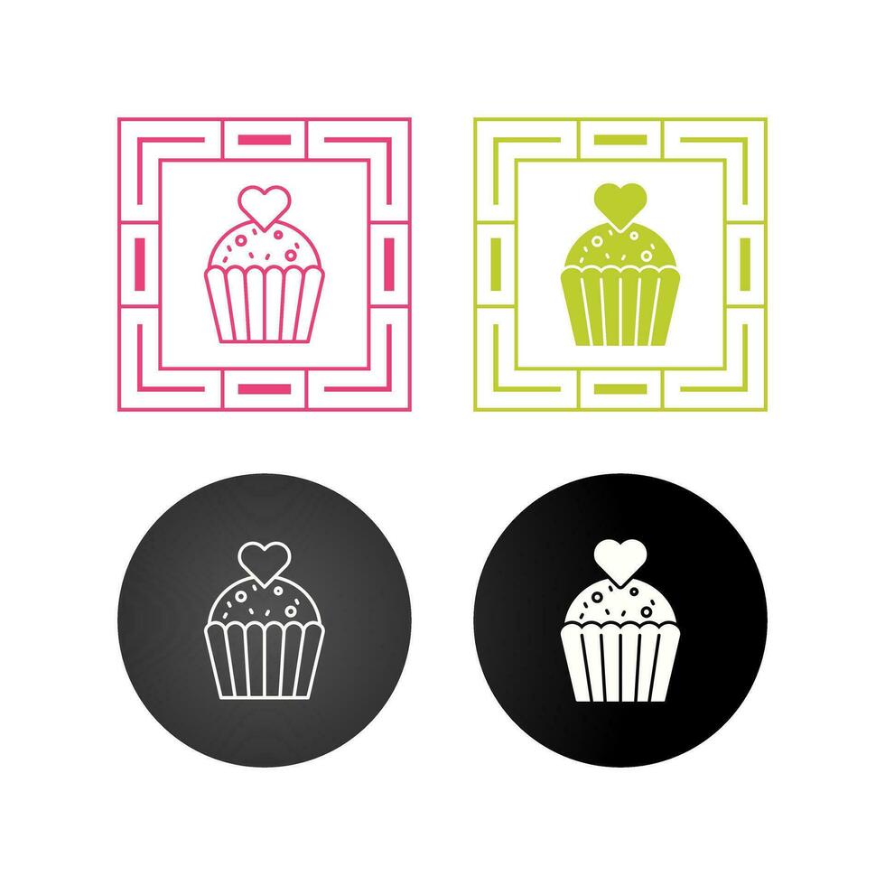 icono de vector de cupcake